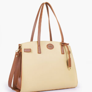 Off-white with brown robinson satchel bag