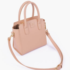 Peach top-handle mini handbag