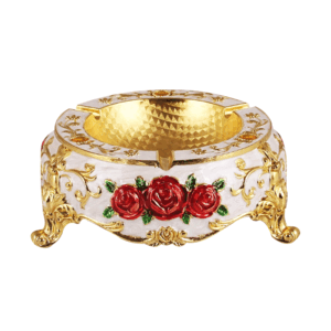 VINTAGE-METAL-ASHTRAY-BRASS-FLOWER-COPPER-8158